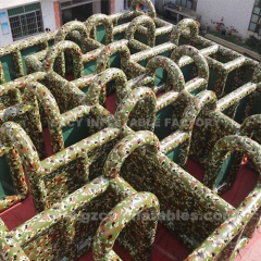 Giant camouflage inflatable maze