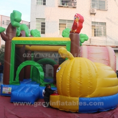 Snail Tree Inflatable Bounce Castle Combo With Slide