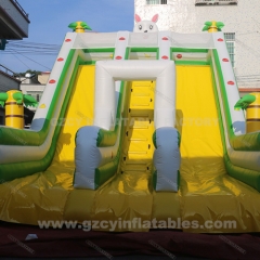 Rabbit theme inflatable bounce slide