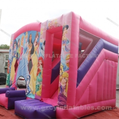Snow White Inflatable Bounce House Combo Slide