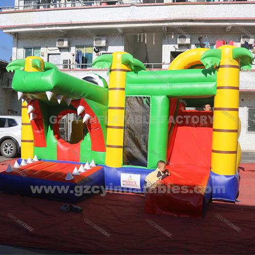 Crocodile Inflatable Jumping Castle With Slide