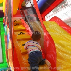 Lego inflatable bounce house slide combo