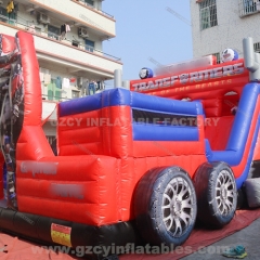 Inflatable Big Truck Obstacle Race Castle Combo