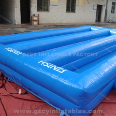 square blue inflatable pool