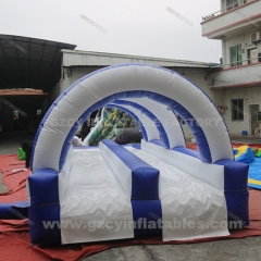 Backyard commercial inflatable water park double lane slide