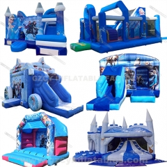 Spider-Man/SpongeBob/Minion themed jumping castle inflatable bouncer slide for kids