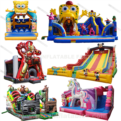 Spongebob/Iron Man/Unicorn Theme Park Kids Bounce house Inflatable Castle Slide Combo