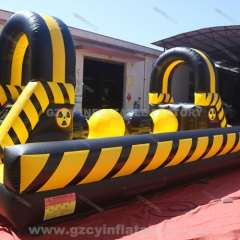 Commercial outdoor inflatable obstacle course
