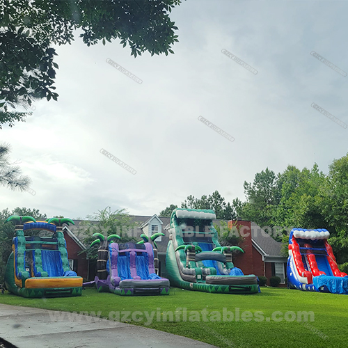 Tropical Palm Tree Inflatable Water Slide