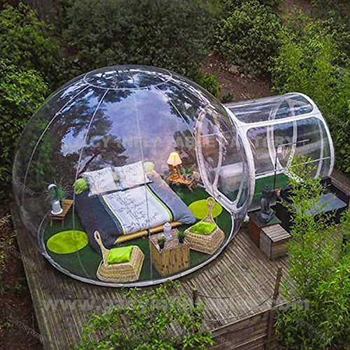 Outdoor camping tent, transparent bubble house inflatable dome tent
