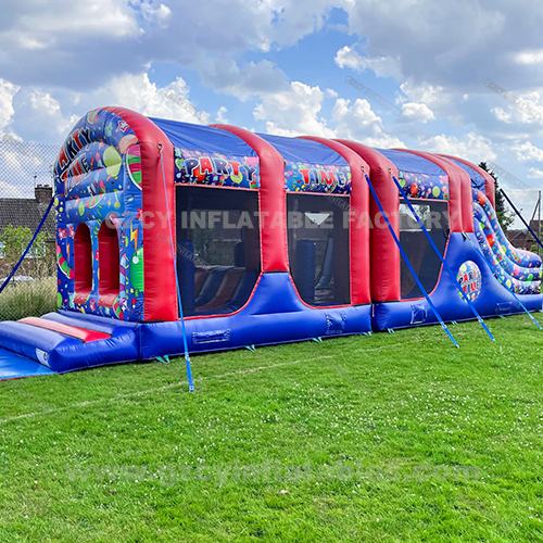 Outdoor Party Inflatable Castle Large Obstacle House