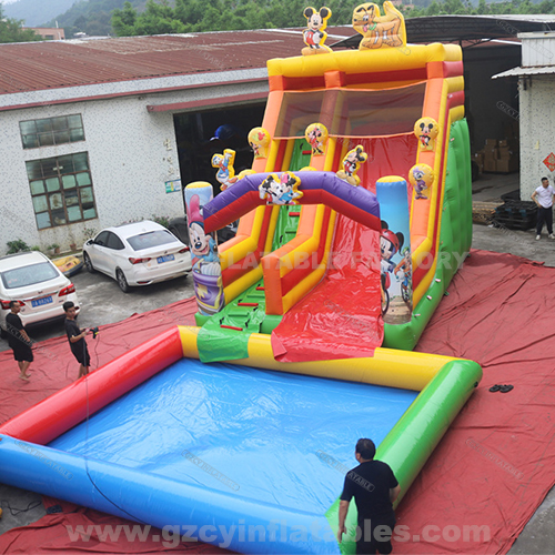 Mickey Bounce House Inflatable Water Slide Pool