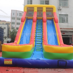Commercial Backyard Inflatable Dual Lane Water Slide Pool