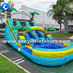 Commercial Outdoor Backyard Party Inflatable Water Slide For Adult Kids Water Slide With Pool For sale