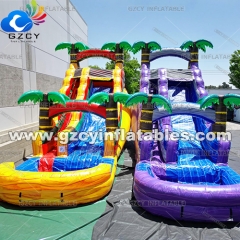 Commercial Grade Tropical Inflatable Water Slide