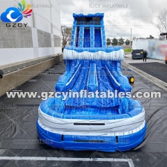 Commercial Outdoor Large Adult Inflatable Water Slide Garden Backyard Waterslide With Pool For Sale