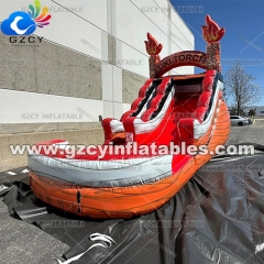 commercial grade pvc inflatable water slides inflatable pool slide with blower