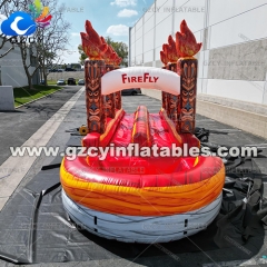 Higher Quality Kids Outdoor Game Inflatable dual lane slide with pool Backyard inflatable firefly water slide