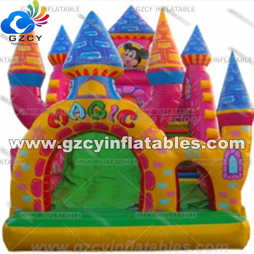 Mickey Castle Inflatable Slide