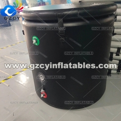 Customized size Double layer Portable ice barrel bath Inflatable ice bath tub for adult Ice bath tub with lid