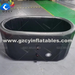 Customized size Double layer Portable ice barrel bath Inflatable ice bath tub for adult Ice bath tub with lid