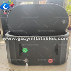 Customized size Double layer Portable ice barrel bath Inflatable ice bath tub for adult Ice bath tub with lid