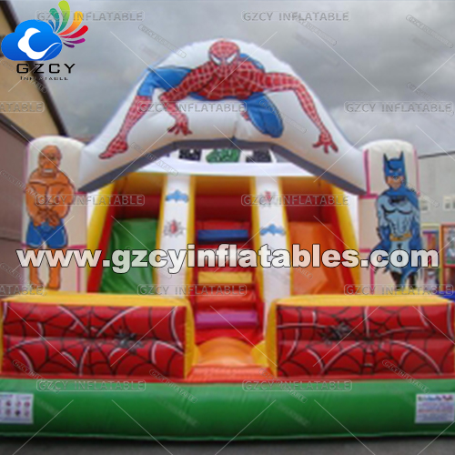 Inflatable Spiderman Slide For Children