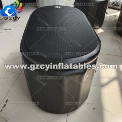 Customized size Double layer Portable ice barrel bath Inflatable ice bath tub for adult Ice bath tub with lid