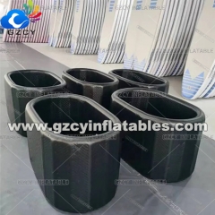 Customized size Double layer Portable ice barrel bath Inflatable ice bath tub for adult Ice bath tub with lid