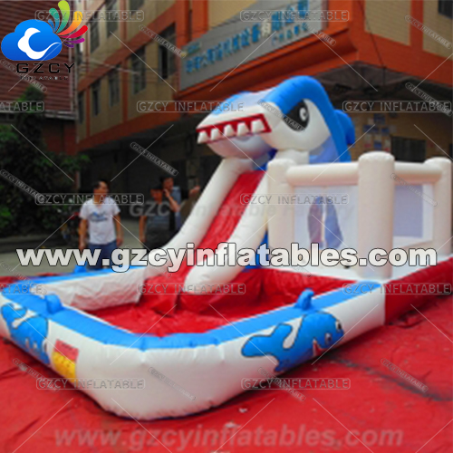 Shark Water Slides Backyard Inflatable