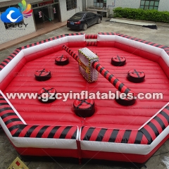 Giant Mechanical Inflatable Wipeout Meltdown Game Wipeout Inflatable Air Bouncer