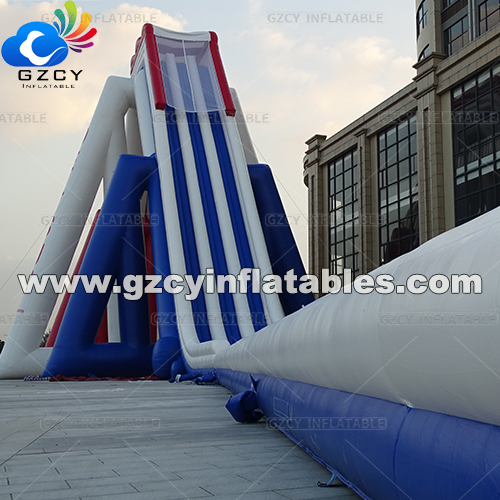 Commercial inflatable big water slide with pool for sale