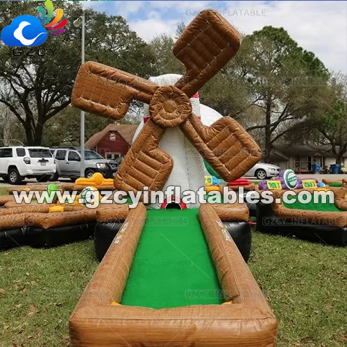 Customized  Inflatable Golf Field Mini Golf Course PVC Model Toy for Parties and Events