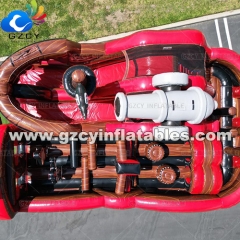 Inflatable BouncCustomizede Combo Fire Fighting Truck Slide Bouncy House for Party Rental