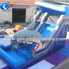 INFLATABLE WATER SLIDE WITH POOL