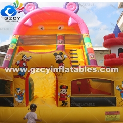 Cartoon Inflatable Dry Castle Bouncy Slide