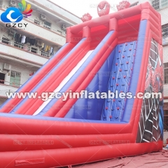 Spide Inflatable Dry Slide With Climbing Wall