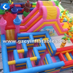 Crazy Inflatable Funny Park Maze Bouncy With Slide