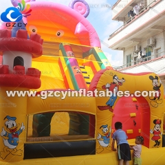 Cartoon Inflatable Dry Castle Bouncy Slide
