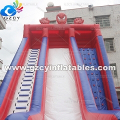 Spide Inflatable Dry Slide With Climbing Wall