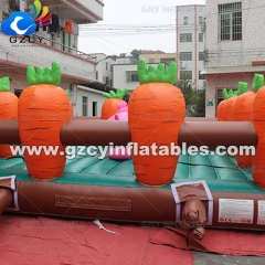 Interactive PVC Inflatable Rodeo Pig Bouncer for Kids with Blower and Repair Kits Included