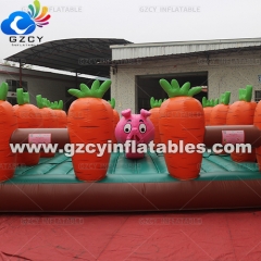 Interactive PVC Inflatable Rodeo Pig Bouncer for Kids with Blower and Repair Kits Included