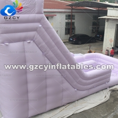 Wedding Party Soft Play Modern Large Inflatable White Water Slide with Pool White Bounce Slide Bounce House for Party