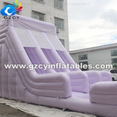 Wedding Party Soft Play Modern Large Inflatable White Water Slide with Pool White Bounce Slide Bounce House for Party