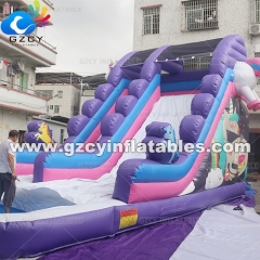 Customized Theme Inflatable Water Slide With Pool