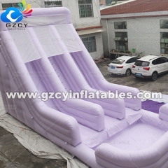 Wedding Party Soft Play Modern Large Inflatable White Water Slide with Pool White Bounce Slide Bounce House for Party