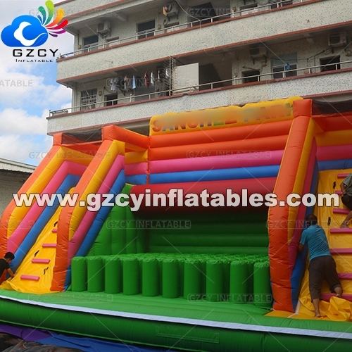 Freestyle airbag Inflatable Stunt Jump air Bag With Platform Slide