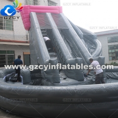 Round Inflatable Water Slide With Pool