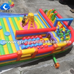 Inflatable Playground Park Obstacle Course With Bouncy Castle