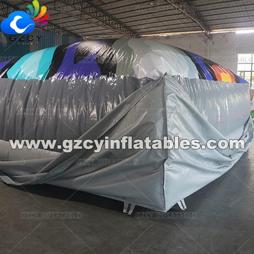 Freestyle Ski Stunt Big Deep Blue Customized Inflatable Jumping Landing airbag Inflatable air Bag for Stunt